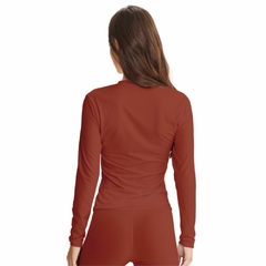 BLUSA FEMININA SEGUNDA PELE BÁSICA MARROM TERRA 118102M ALMA na internet