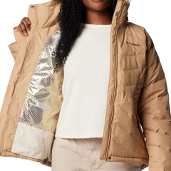 JAQUETA FEMININA LAY D DOWN IV COM CAPUZ MARROM CLARO WL2376-262 COLUMBIA - comprar online