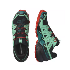 TÊNIS FEMININO SPEEDCROSS 6 PRETO E VERDE 471161 SALOMON na internet