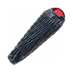 SACO DE DORMIR EXOSPHERE LARGE +5C-0C-15C PRETO E VERMELHO DEUTER
