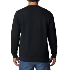 BLUSÃO MASCULINO MOLETOM S/ CAPUZ LOGO CREW PRETO AM0358-017 COLUMBIA - loja online