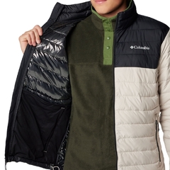 JAQUETA MASCULINA POWDER LITE II SEM CAPUZ BEGE E PRETO WO7155-278 COLUMBIA - comprar online