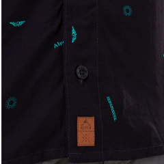 CAMISA MASCULINA MANGA CURTA ALGODÃO TRUNKS AZUL MARINHO 207501008506005 ALPEN - comprar online