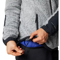 JAQUETA FEMININA SHERPA ARCTIC CREST TITANIUM FULL ZIP CINZA E PRETO AK8804-100 COLUMBIA - loja online