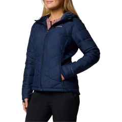 JAQUETA FEMININA HEAVENLY OMNI HEAT COM CAPUZ AZUL MARINHO WL0010-464 COLUMBIA - comprar online