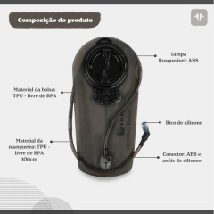 REFIL DE HIDRATAÇÃO HIDRABAG 2L COM TAMPA FRONTAL NAUTIKA na internet