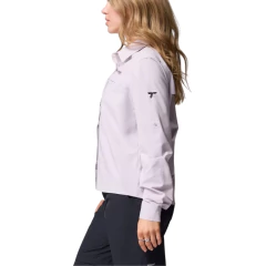 CAMISETA FEMININA MANGA LONGA DRY FPU 50 SUMMIT VALLEY WOVEN TITANIUM LILÁS LAVENDER AK3482-551 COLUMBIA - comprar online