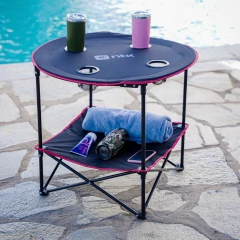 Imagem do MESA DOBRÁVEL DE AÇO LUA 0,71X0,61M PRETA NAUTIKA