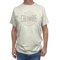 CAMISETA MASCULINA MANGA CURTA MALHA BOTTLECAP STAMP BEGE 321056278 COLUMBIA