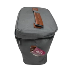 BOLSA TÉRMICA OXFORD PARA VINHO 4 GARRAFAS CINZA PLATINA MD na internet