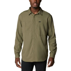 CAMISETA MASCULINA MANGA LONGA DRY FPS 50 SILVER RIDGE UTILITY VERDE AM1683-397 COLUMBIA