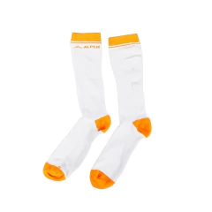 MEIA UNISSEX CANO LONGO POLIAMIDA BRANCO E LARANJA 2075049002BR01 ALPEN
