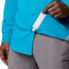 CAMISETA MASCULINA MANGA LONGA DRY FPU 40 BLOOD AND GUTS V AZUL ECHO FM9112-462 COLUMBIA na internet