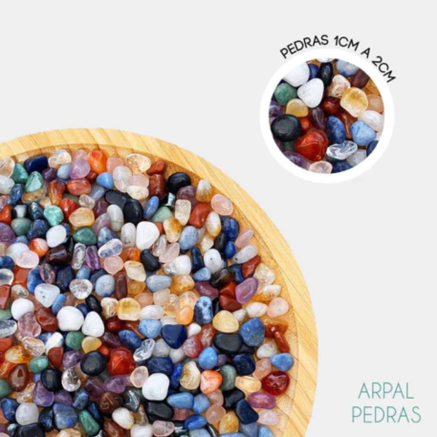 Pacote 2 Kg De Pedras Roladas Naturais e Semipreciosas