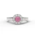 Anel Turmalina Rosa - Prata 950 com Rhodium branco