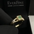 Anel Medicina - Ouro amarelo 18k Esmeralda natural quadrada e Diamantes - Col. Tradicionais