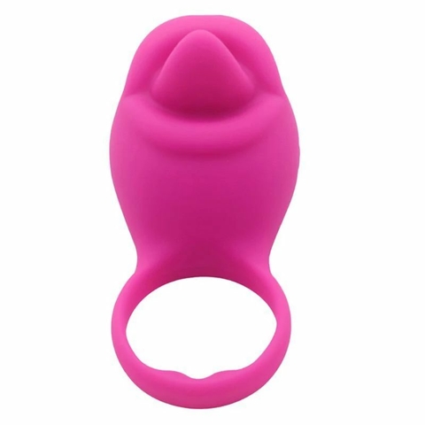 ANILLO VIBRADOR PARA EL PENE - DELFIN - SILICONA MÉDICA - (RECARGABLE USB)