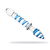 DILDO DE VIDRIO BYLLY - DISEÑO DOBLE ESTIMULACIÓN - 22CM