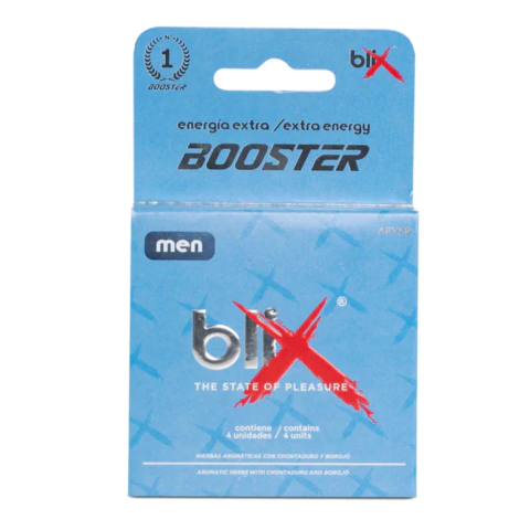 BLIX BOOSTER - POTENCIADOR SEXUAL NATURAL MASCULINO - CONT. 4 PASTILLAS