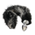 PLUG ANAL METÁLICO - COLITA DE ZORRO - NEGRO CON MANCHAS BLANCAS - TALLA S - comprar online