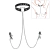 COLLAR FETISH CON PINZAS PARA SENOS - KITTY CAT - NIPPLE CLAMPS FANTASY - ACCESORIO ERÓTICO - tienda online