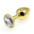 PLUG ANAL - METÁLICO DORADO - ADORNO JOYA - TALLA M - (JOYA TRASPARENTE)