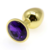 PLUG ANAL - METÁLICO DORADO - ADORNO JOYA - TALLA M - (JOYA MORADA) en internet