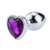 PLUG ANAL METÁLICO - ADORNO JOYA LOVE - TALLA L (MORADO)
