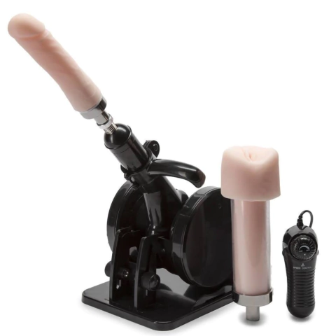 FUCKING MACHINE - GENOVA UNISEX - INCLUYE DILDO Y MASTURBADOR - MÁQUINA SEXUAL - MOVIMIENTO ARRIBA Y ABAJO - VELOCIDAD GRADUABLE