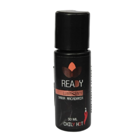 LUBRICANTE NEUTRO SABORIZADO - READY - MARCA CHILY HOT - SABOR MACADAMIA - 30 ML