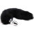 PLUG ANAL METÁLICO - COLITA DE ZORRO - NEGRO - TALLA S