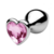 PLUG ANAL METÁLICO - ADORNO JOYA LOVE - TALLA M - (JOYA ROSADA)