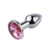 PLUG ANAL METÁLICO - ADORNO JOYA - TALLA XS - (JOYA ROSADO)