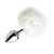 PLUG ANAL METÁLICO - COLITA DE CONEJO - POMPON RABBIT - TALLA S (BLANCO)