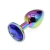 PLUG ANAL METÁLICO TORNASOL - ADORNO JOYA - TALLA S - (JOYA AZUL)