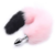 PLUG ANAL METÁLICO - COLITA DE ZORRO - ROSA CON NEGRO - TALLA S