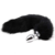 PLUG ANAL METÁLICO - COLITA DE ZORRO - NEGRO - TALLA M