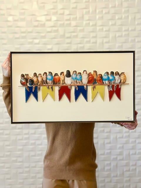 Arte “Os pássaros e as bandeirinhas” - comprar online