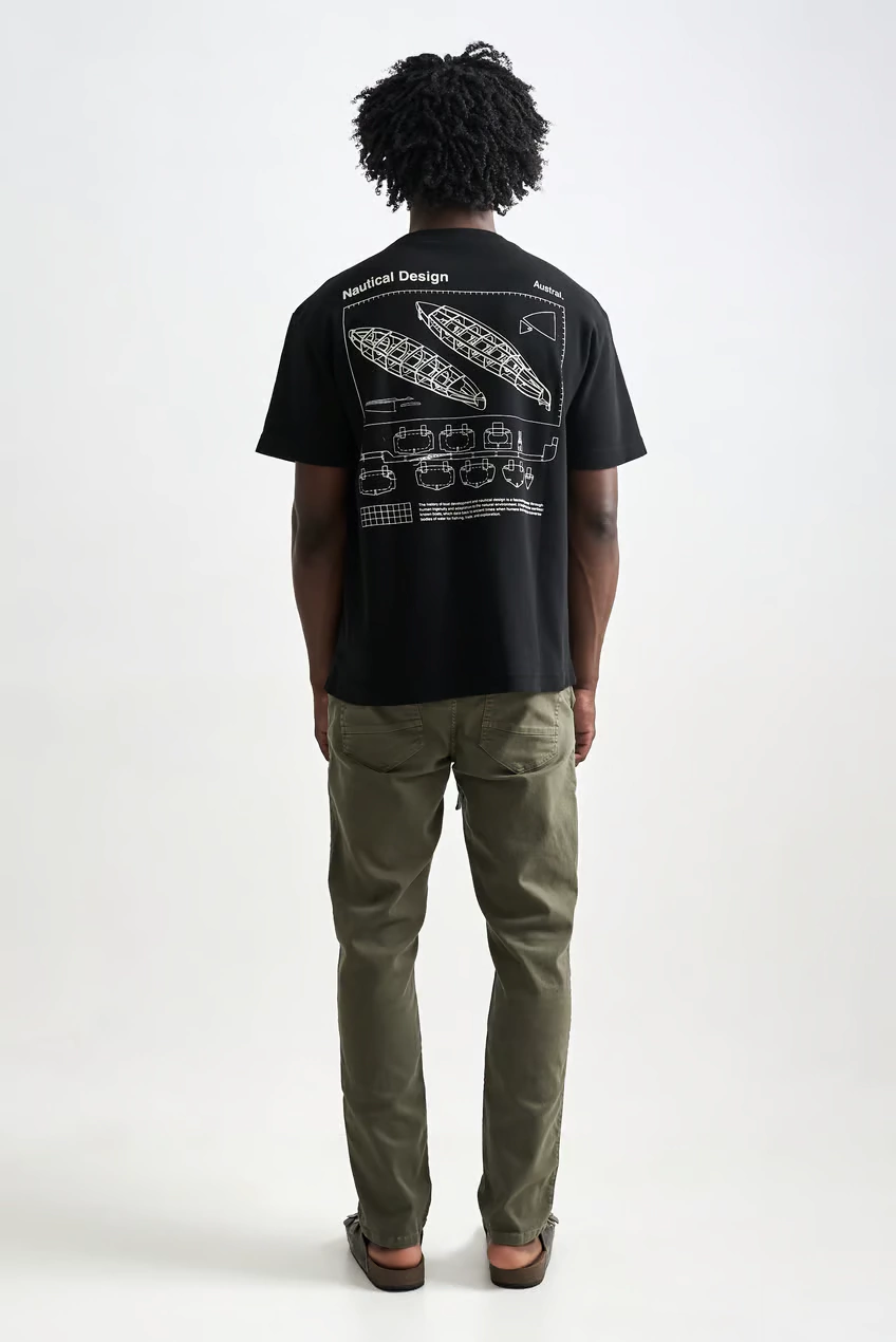 Camiseta Oversized Nautical Preto