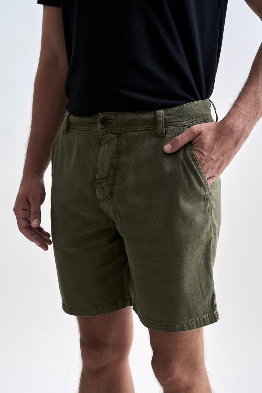 Bermuda Austral Chino Linen Blend Verde
