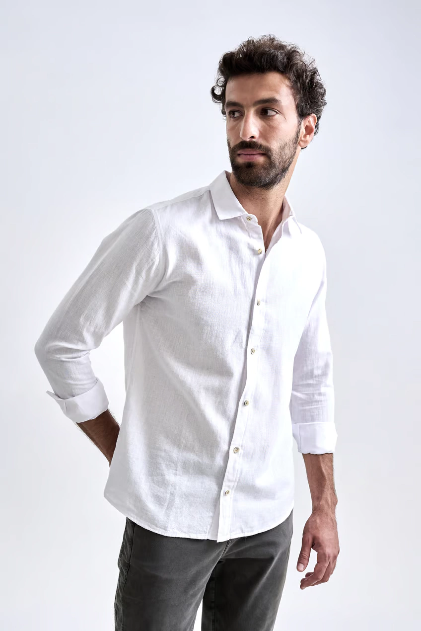 Camisa Austral De Linho Belize Branco
