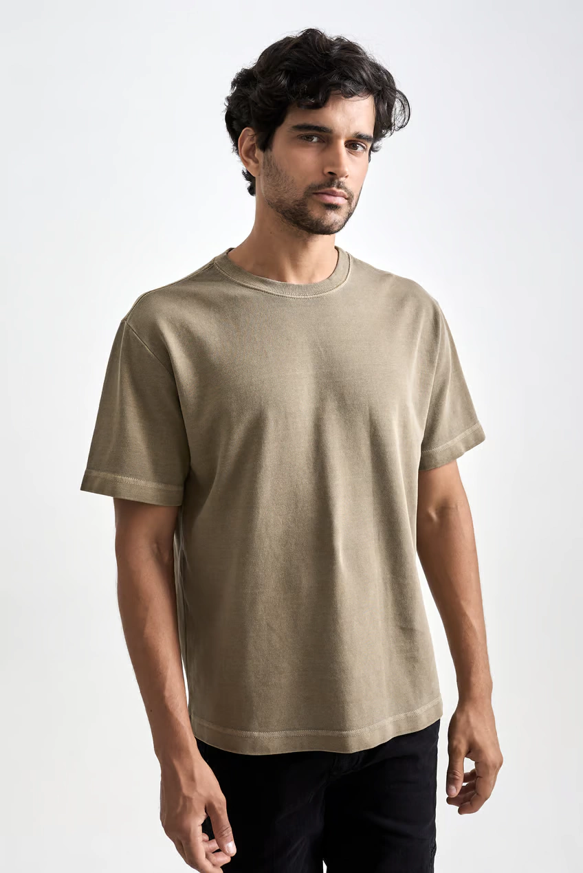 Camiseta Austral Oversized Heavy Stone Bege