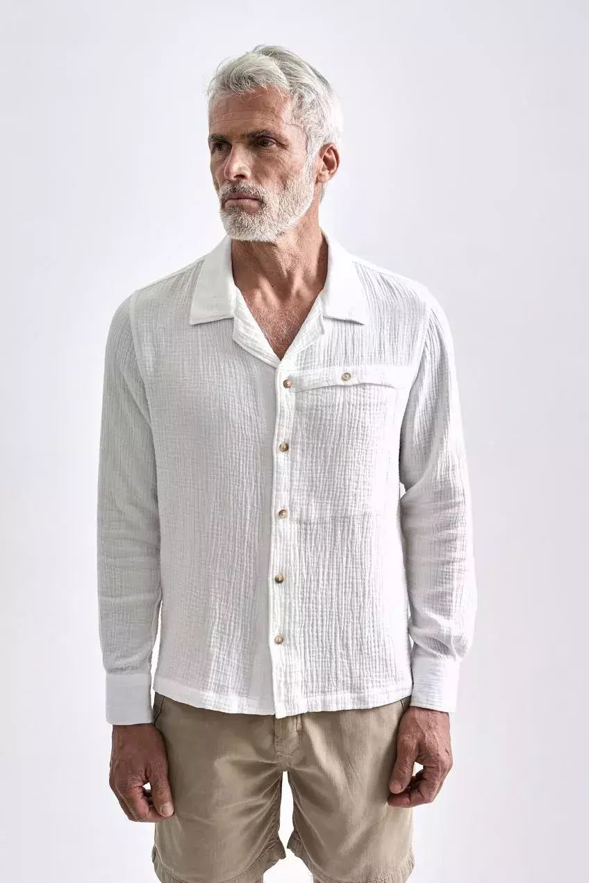 Camisa Austral Cotton Sahy Off White