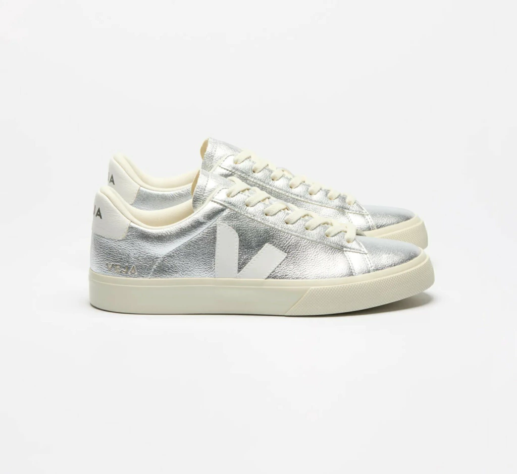 Tênis Veja Campo Leather Silver White
