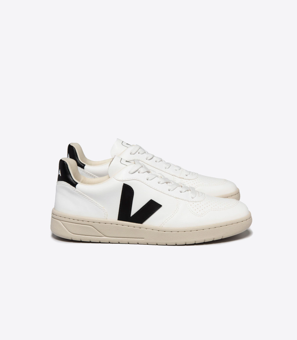 Tênis VEJA V-10 Leather White Black