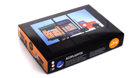 Puzzle de 3 piezas de animales en caja de cartón