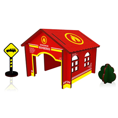 Casa de Bomberos - Escenario encastrable en madera - Mis Calles