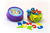 Letras plásticas mayúsculas y minúsculas x 160 en pote Play Stick