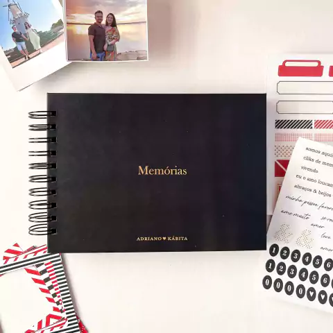 Kit scrapbook álbum grande black