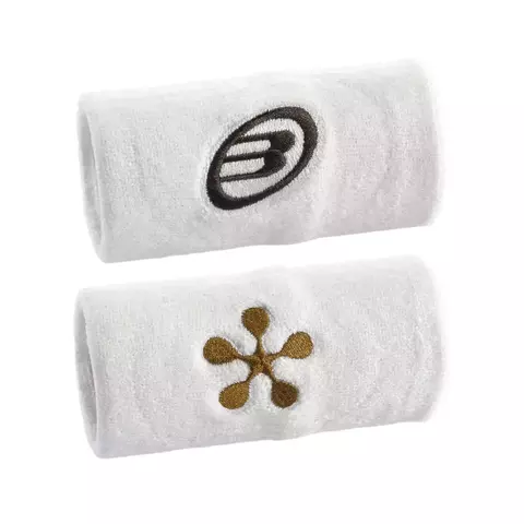 Muñequera Bullpadel Premier Padel Blanco/Piedra Vigore x2